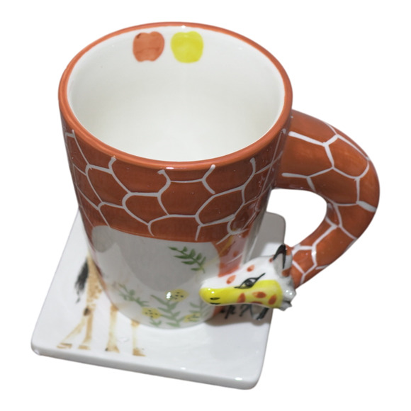 Inflatables Giraffe Mug with Saucer 16 oz Ceramic Coffee Tea Cup NWOT w Box NWOT - Picture 5 of 9